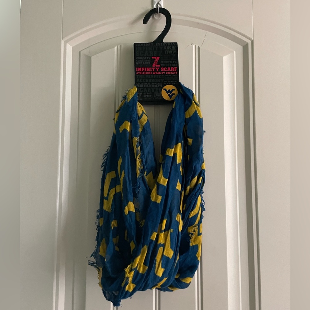 WVU Blue and Yellow Infinity Scarf